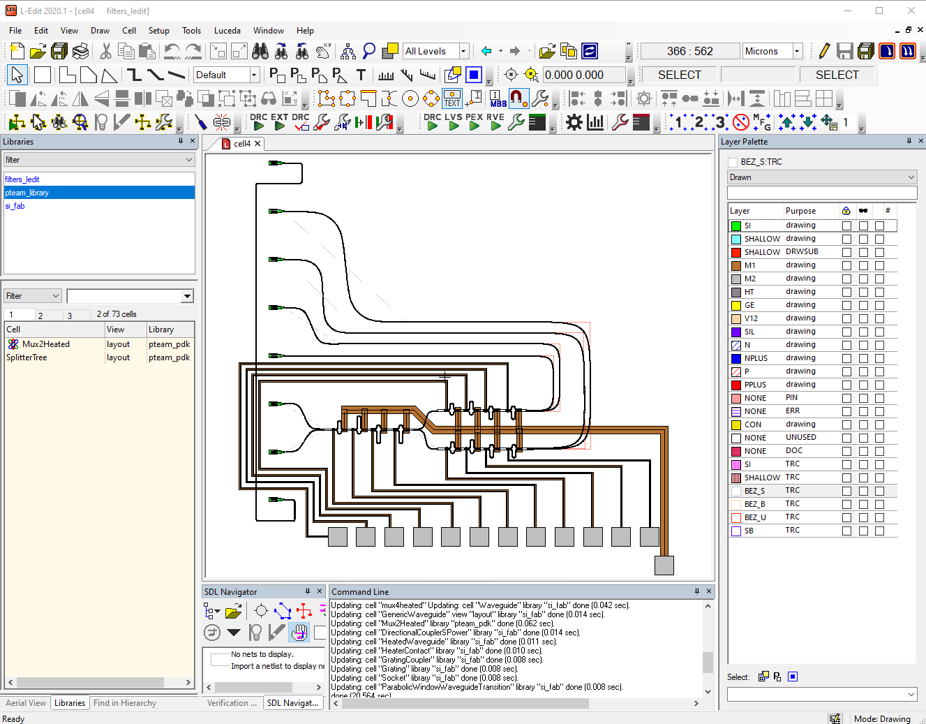 Design created with L-Edit using the Luceda Link for Siemens EDA