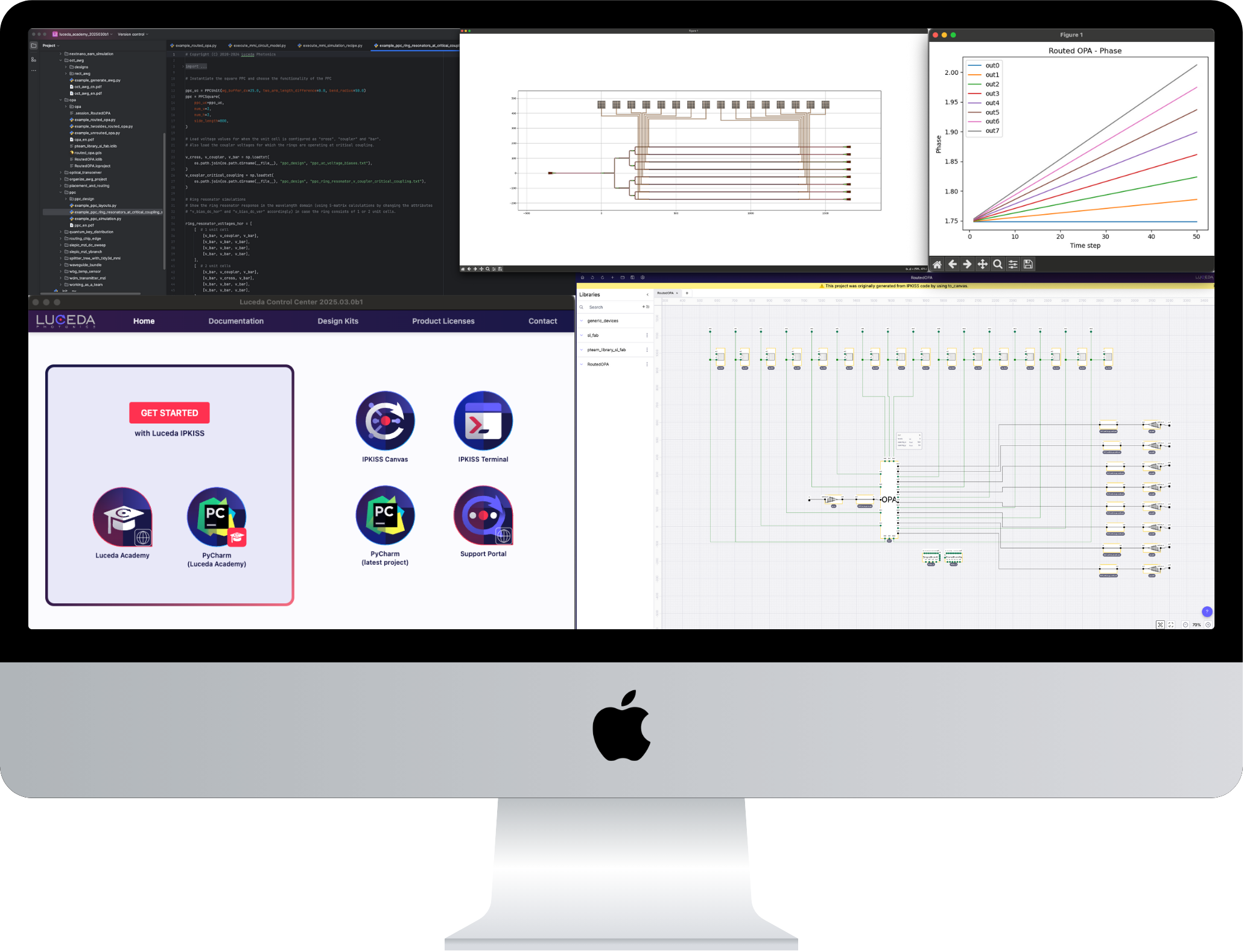 Running Luceda tools on macOS.
