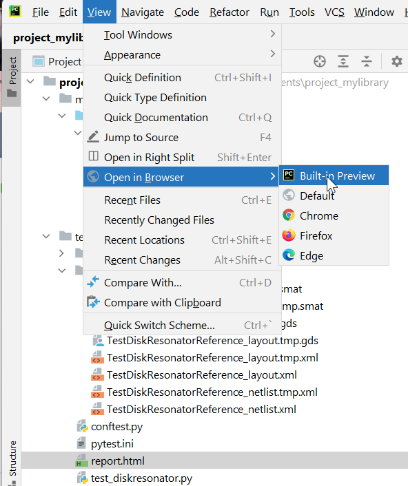 Launch HTML preview