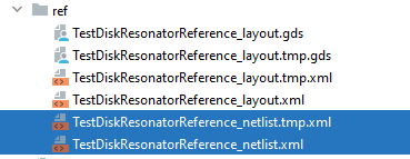 Temporary and reference files